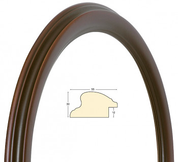 Masivní rám hnědý kulatý – průměr 40cm