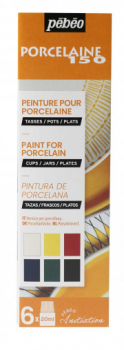 Sada barev na porcelán Porcelaine 6x20ml