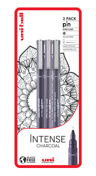 Sada linerů Uni Pin 3ks Intense Charcoal