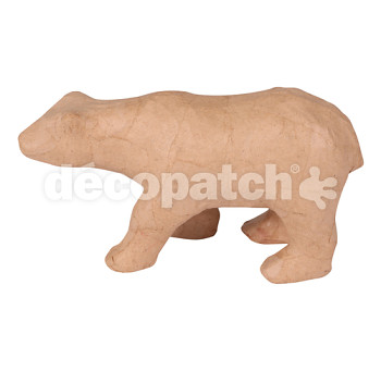 Lední medvěd z papírové hmoty, velký 21cm