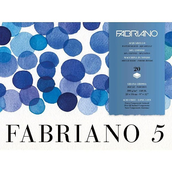 Blok pro akvarel Fabriano 5 23x31cm 300g Rough