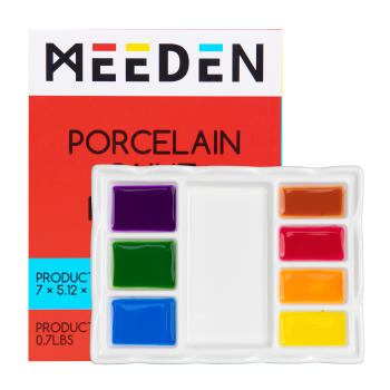 Porcelánová paleta obdélníková 8 důlků 13x18cm