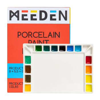 Porcelánová paleta obdélníková 18 důlků 14x20cm