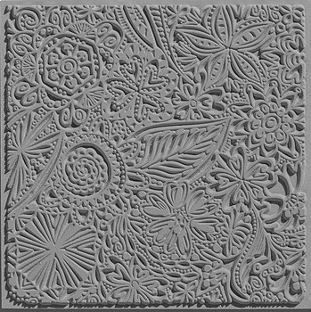 Cernit textura 9x9cm Květiny