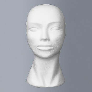 Polystyrenový model hlavy žena, výška 29cm