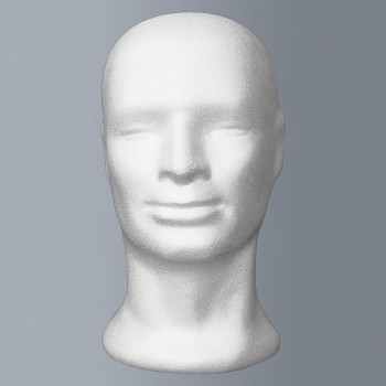 Polystyrenový model hlavy muž, výška 31cm