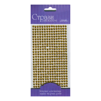 Samolepicí třpytivé kamínky 5mm 375ks – Gold