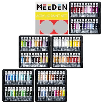 Velká sada akrylových barev Meeden 100x12ml