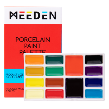Porcelánová paleta obdélníková 14 důlků 10x19cm