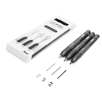 Sada linerů Copic Multiliner 3ks – 0,3-0,8 mm