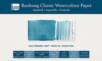 Akvarelový papír Baohong Classic 28x38cm cold pressed 300g