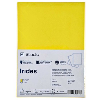 Barevný papír A4 80g Irides – žlutý 10 listů