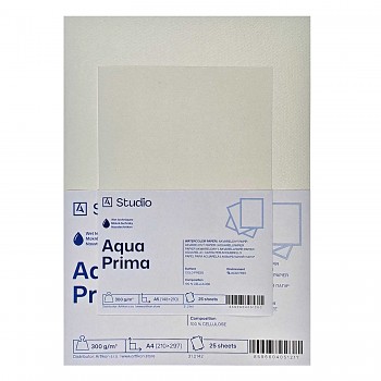 Akvarelový papír Aqua Prima 300g A2, 25 listů