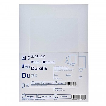 Bílý karton Duralis 400g 40x50cm, 10 listů
