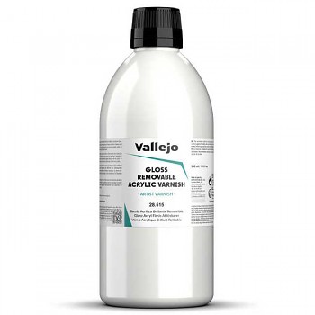 Odstranitelný lak Vallejo lesklý 500ml
