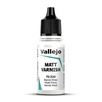 Matný lak pro modelářské barvy Vallejo 18ml