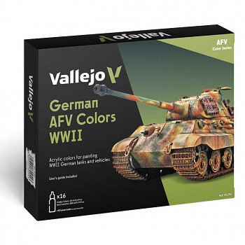 Sada modelářských barev Vallejo 16x18ml – German AFV Colors WWII