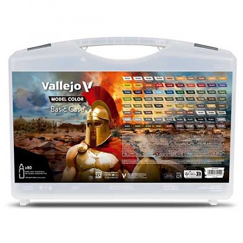 Velký kufřík modelářských barev Vallejo – 80x18ml Basic Case