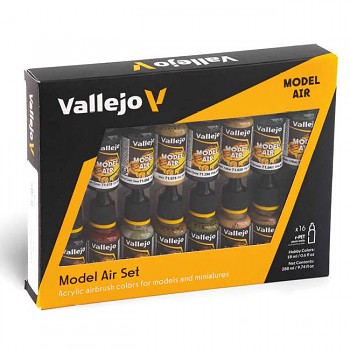 Sada barev pro airbrush Vallejo 16x18ml – German WWII Europe & Africa