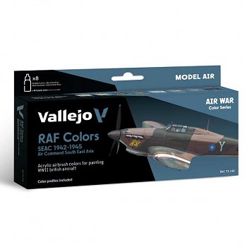 Sada barev pro airbrush Vallejo 8x18ml – Seac (Air Command South East Asia)