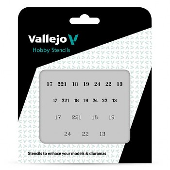 Modelářská šablona Vallejo – Soviet Numbers WWII