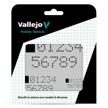Modelářská šablona Vallejo – Digital Numbers