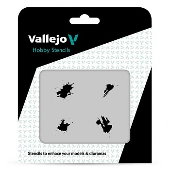 Modelářská šablona Vallejo – Petrol Spills