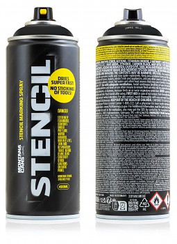 Barva ve spreji Montana Stencil 400ml Black