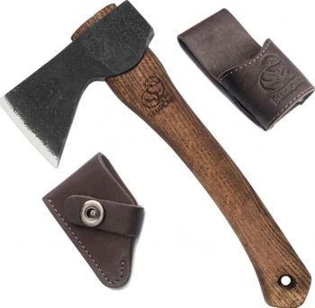 Malá řezbářská sekerka s koženým pouzdrem BeaverCraft