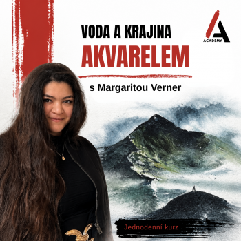 Voda a krajina akvarelem (4.7.)