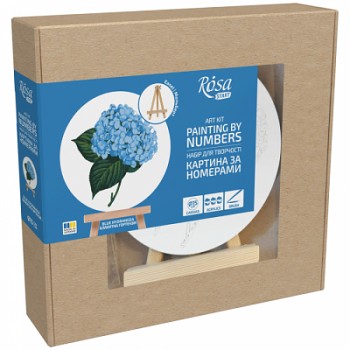 Malování podle čísel set se stojanem Rosa, 15cm – Blue Hydrangea