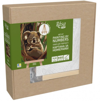 Maľovanie podľa čísel set so stojanom Rosa, 15x20 cm – Koala