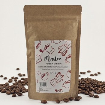 Výběrová pražená zrnková káva Master 250g