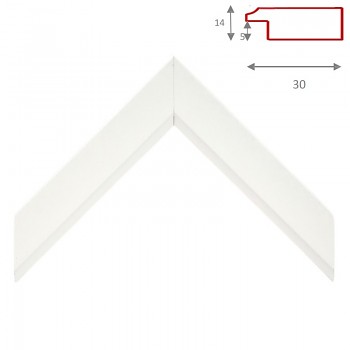 Obrazová lišta Fascia 30, bílá