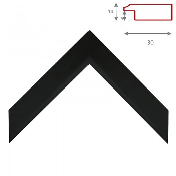 Obrazová lišta Fascia 39, černá
