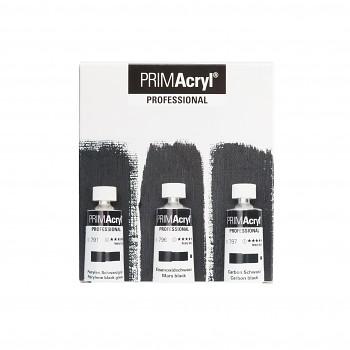 Sada akrylových barev Schmincke Primacryl 3x35ml - Black shades
